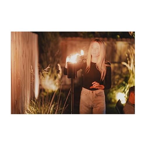  Solo Stove Mesa Torch, 3 Pack | Backyard Torches for Outside, 5 hr Burn Time, Cold-Rolled Steel, Incl. 3 Torches, 3 Ground Stakes, 3 Fuel Funnels, 9 Wicks, Adjustable Height: 37.75-52.5 in
