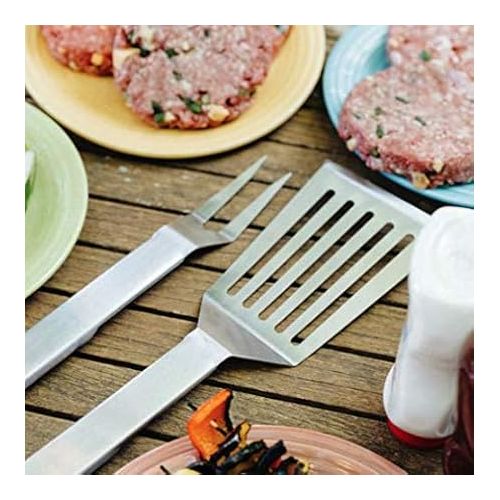  Solo Stove Heavy Duty Grill Tools 304 Stainless Steel BBQ Set Includes Spatula Tongs and Meat Fork Great Accessories for Outdoor Barbecue Grills Flip Spear and Turn Includes Heavy Duty Carry Case