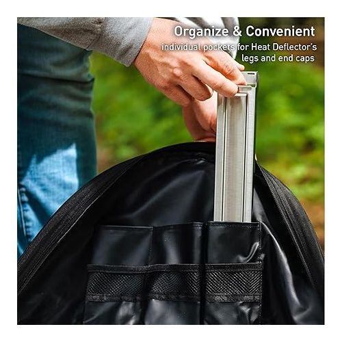  Solo Stove Heat Deflector Carry Bag, Medium | Protective Accessory for Bonfire Heat Deflector, 600D Solution-Dyed Acrylic with PVC Backing, Dia: 25.8”