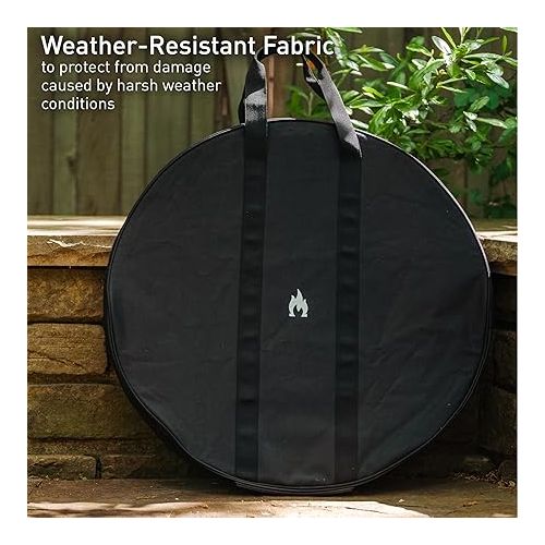  Solo Stove Heat Deflector Carry Bag, Medium | Protective Accessory for Bonfire Heat Deflector, 600D Solution-Dyed Acrylic with PVC Backing, Dia: 25.8”