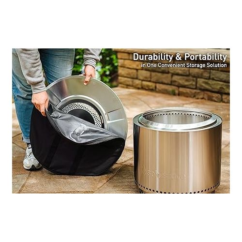  Solo Stove Heat Deflector Carry Bag, Medium | Protective Accessory for Bonfire Heat Deflector, 600D Solution-Dyed Acrylic with PVC Backing, Dia: 25.8”