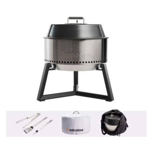  [무료배송] 솔로 스토브 정품 Solo Stove Modern Grill Ultimate Bundle 야외용 헤비 듀티 휴대용 숯 그릴