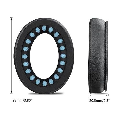  SoloWIT Cooling-Gel Earpads Cushions for Bose Headphones, Replacement Ear Pads for Bose QuietComfort 15 QC15 QC25 QC2 QC35/Ae2 Ae2i Ae2w/SoundTrue & SoundLink Around-Ear & Around-Ear II (Blue&Black)