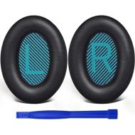 SoloWIT Earpads Cushions for Bose Headphones, Replacement Ear Pads for Bose QuietComfort 15 QC15 QC25 QC2 QC35/Ae2 Ae2i Ae2w/SoundTrue & SoundLink Around-Ear Series (QC25 PL Black&Blue)