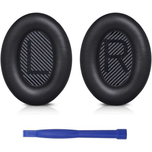  SoloWIT Professional Replacement Earpads Cushions for Bose QuietComfort 35 (QC35) & Quiet Comfort 35 II (QC35 ii) Headphones, Ear Pads with Softer Leather, Noise Isolation Foam, Added Thic