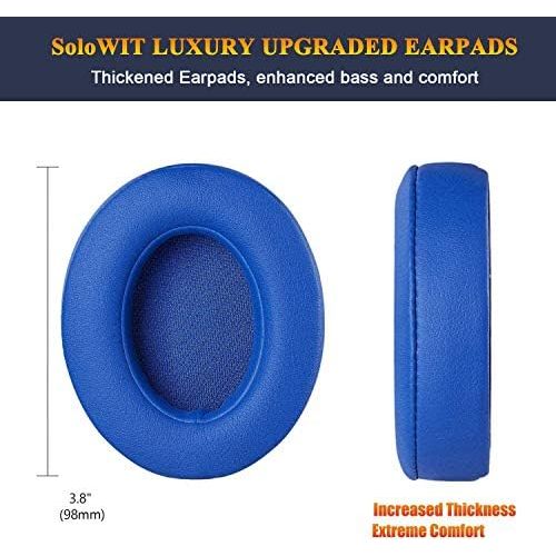  [아마존베스트]SoloWIT Professional Replacement Ear Pads for Beats Studio 2 & Studio 3 Wireless & Wired Over-Ear Headphones with Soft Protein Leather, Noise Isolation Memory Foam