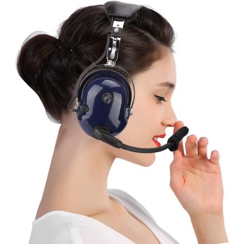  [아마존베스트]-Service-Informationen Aviation Headset - Pilot Headset, General 3.5mm Dual Plug and Noise Cancelling Headset