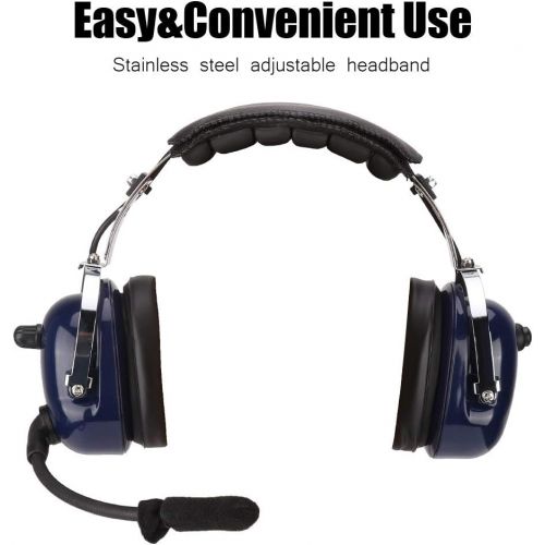  [아마존베스트]-Service-Informationen Aviation Headset - Pilot Headset, General 3.5mm Dual Plug and Noise Cancelling Headset