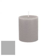 SomaLunaLLC 3 x 3.5 Silver Gray Classic Hand-poured Unscented Pillar Candles Solid Color