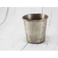 /SomeVintage4you Vintage barware metal wine cup vintage kitchen nickel cup antique cup travel cup kitchen cup rustic cup camping cups stainless cup for drink