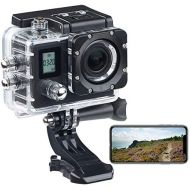 Somikon Action Kamera: Einsteiger-4K-Action-Cam, WLAN, 2 Displays, Full HD 60 B./Sek, IP68 (wasserdichte Kamera)