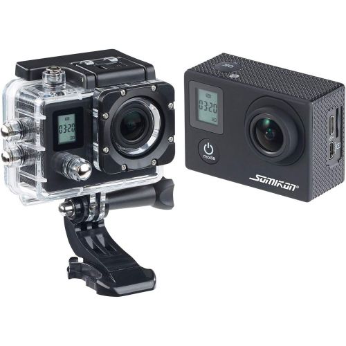  Somikon Action Kamera: Einsteiger-4K-Action-Cam, WLAN, 2 Displays, Full HD 60 B./Sek, IP68 (wasserdichte Kamera)