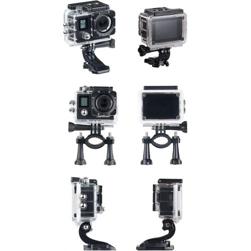 Somikon Action Kamera: Einsteiger-4K-Action-Cam, WLAN, 2 Displays, Full HD 60 B./Sek, IP68 (wasserdichte Kamera)