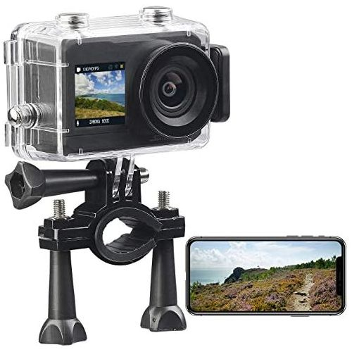  Somikon 4K Action Cam: UHD-Action-Cam mit 2 Displays, WLAN und Marken-Bildsensor, IPX8 (Unterwassercamera)