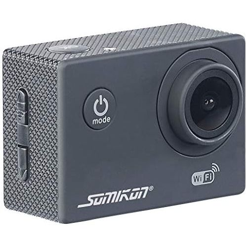  [아마존베스트]Somikon Action Camera: UHD Action Cam DV-3717 with WiFi, Brand Image Sensor and App, IPX8 (Bicycle Camera)