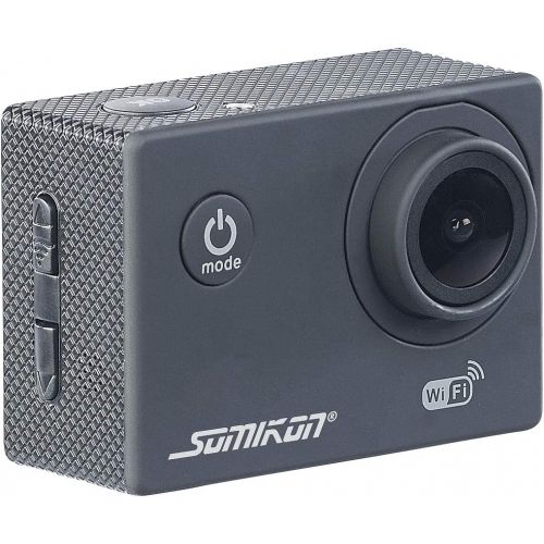  [아마존베스트]Somikon Action Camera: UHD Action Cam DV-3717 with WiFi, Brand Image Sensor and App, IPX8 (Bicycle Camera)