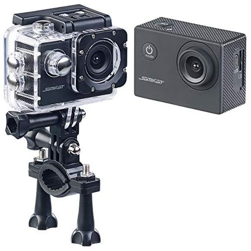  [아마존베스트]Somikon DV-1212 V2 Helmet Camera: HD Action Cam with Underwater Housing IP68 up to 30 m (Underwater Camera)