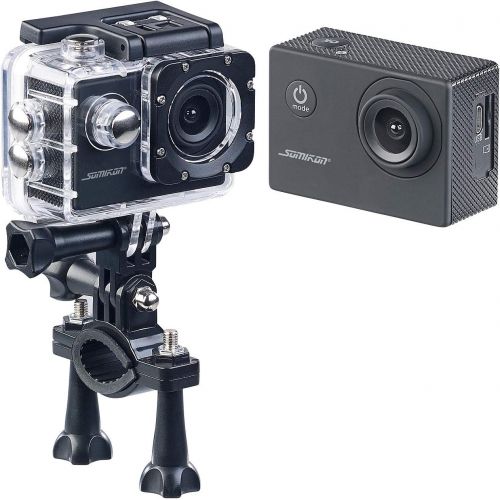  [아마존베스트]Somikon DV-1212 V2 Helmet Camera: HD Action Cam with Underwater Housing IP68 up to 30 m (Underwater Camera)