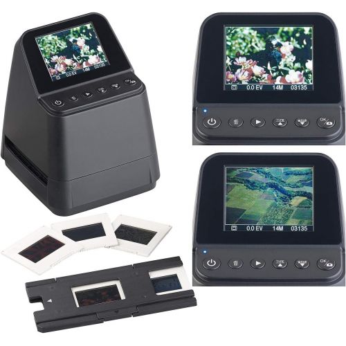  [아마존베스트]Somikon Photo Scanner: 3-in-1 Stand-Alone Photo, Slide & Negative Scanner with 14 MP Sensor, Battery (Photo Slide Scanner)