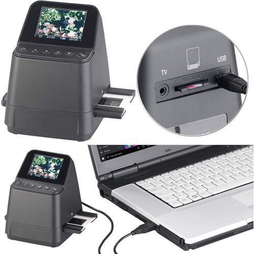  [아마존베스트]Somikon Photo Scanner: 3-in-1 Stand-Alone Photo, Slide & Negative Scanner with 14 MP Sensor, Battery (Photo Slide Scanner)