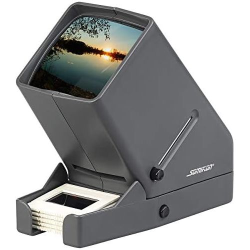  [아마존베스트]Somikon Slide Viewer: Mobile Slide & Negative Viewer with LED Lighting, 3x Magnification (Single Image Viewor)