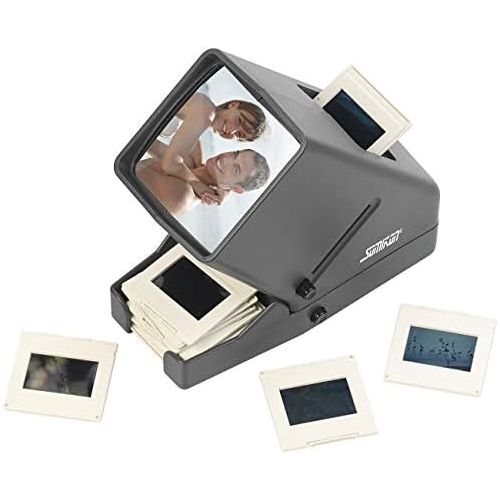  [아마존베스트]Somikon Slide Viewer: Mobile Slide & Negative Viewer with LED Lighting, 3x Magnification (Single Image Viewor)