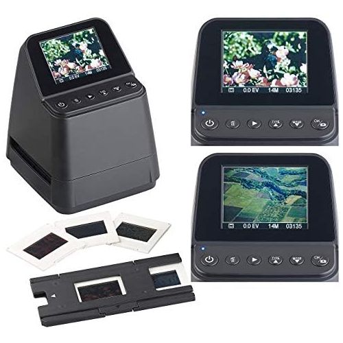  [아마존베스트]Somikon Photo Scanner: 3-in-1 Stand-Alone Photo, Slide & Negative Scanner with 14 MP Sensor, Battery (Photo Slide Scanner)