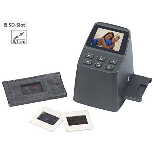  [아마존베스트]Somikon Photo Scanner: 3-in-1 Stand-Alone Photo, Slide & Negative Scanner with 14 MP Sensor, Battery (Photo Slide Scanner)