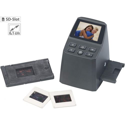  [아마존베스트]Somikon Photo Scanner: 3-in-1 Stand-Alone Photo, Slide & Negative Scanner with 14 MP Sensor, Battery (Photo Slide Scanner)