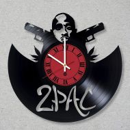 SonJArtDesign Vinyl Record Wall Clock Arctic 2pac Tupac Shakur Rapper Music decor