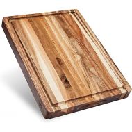 Sonder Los Angeles, Thick Sustainable Acacia Wood Cutting Board for Kitchen with Juice Groove, Sorting Compartment, Charcuterie 16x12x1.5 in (Gift Box Included)