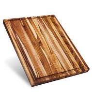 Sonder Los Angeles, Large Teak Wood Cutting Board with Juice Groove, Reversible 18x14x1.25 in (Gift Box Included)