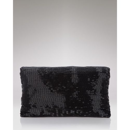  Sondra Roberts Bugle Beaded Fold-Over Clutch