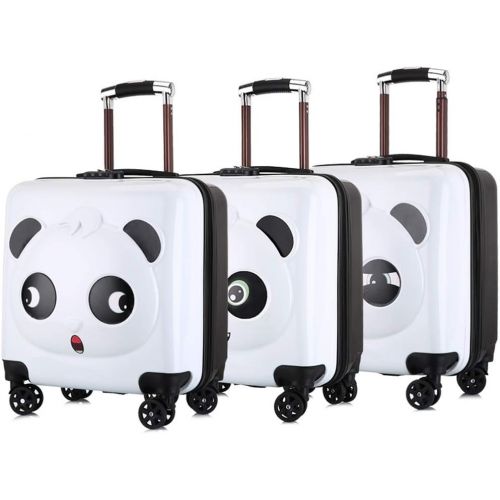  Sondre 20Children Pandas Luggage Rolling Suitcase Trolley Box Unisex Kids Carry On Boarding Case 3D Pattern Cute Zoo Cartoon Animal Universal Wheel