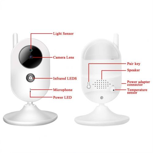  Sonew Baby Camera Monitor 3.5 Digital Video Baby Monitor Security Camera Night Vision Temperature Sensor Intercom Two-Way Conversation Multi-Language Security Without Interference(US Plu