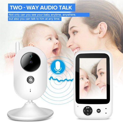 Sonew Baby Camera Monitor 3.5 Digital Video Baby Monitor Security Camera Night Vision Temperature Sensor Intercom Two-Way Conversation Multi-Language Security Without Interference(US Plu