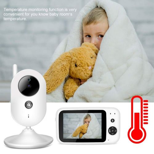  Sonew Baby Camera Monitor 3.5 Digital Video Baby Monitor Security Camera Night Vision Temperature Sensor Intercom Two-Way Conversation Multi-Language Security Without Interference(US Plu