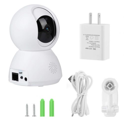  Sonew Baby Monitor with HD 720P Camera, Wireless Audio Monitor with Night Vision & Two-Way Talk Motion Detection for BabyElderPet 3 Modes Video Recording Night IR Mode (White Dome Came