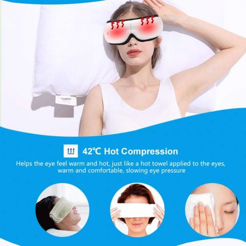  Sonew Eyes Relax Therapy Massager Wireless Rechargeable Heating Eye Massager Hot Compress Air Pressure Eyes...