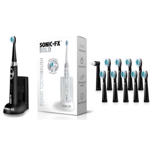  Sonic FX Solo Toothbrush w 10 Brush Heads & 1 Interdental Head