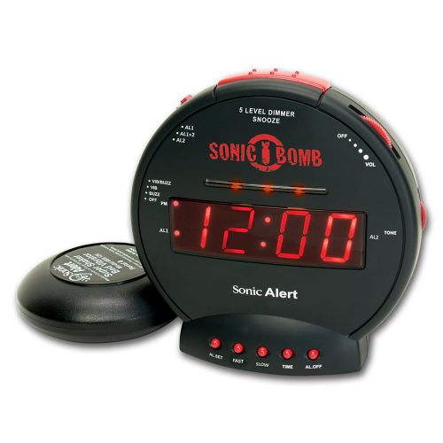  Sonic Alert SBB500SS Sonic Bomb Alarm Clock with Super Shaker