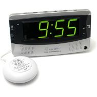 Sonic Alert 0 Sonic Bomb Extra Dual Alarm Clock with Large Display-SBD375SS, Silver