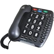 AMPLIPOWER60 - Big Button Landline Telephone | Ultra Loud Corded Phone | 67 dB TrueSound Home Phone | Amplified Hearing Assistance | Wall Mountable | Hear Aid Compatible