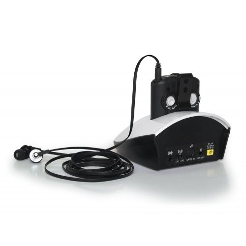  Sonic Alert CL7350 Opti Clip Wireless TV Headset with Additional headset and charging station.