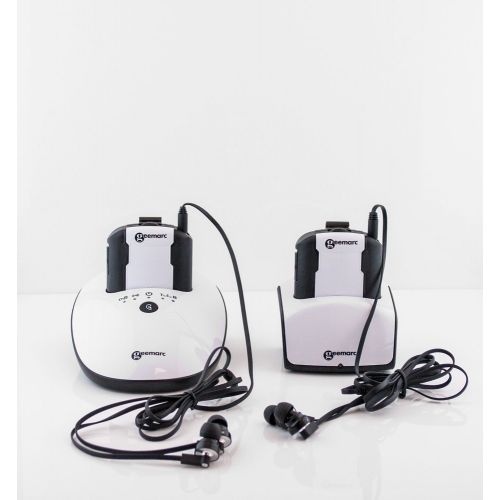  Sonic Alert CL7350 Opti Clip Wireless TV Headset with Additional headset and charging station.