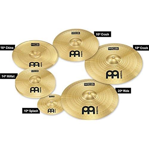  [아마존베스트]Meinl Cymbals HCS SCS Bowl (Set of 6) 10/14H/16/16CH/18/20R + Keepdrum Drumsticks Pair