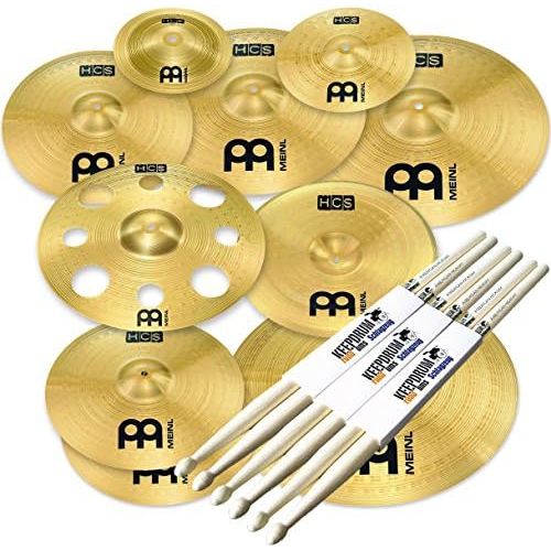  [아마존베스트]Meinl Cymbals HCS SCS1Ultimate Cymbal Set Cymbal Set of 9Pieces Plus Keepdrum Drumsticks 3Pair