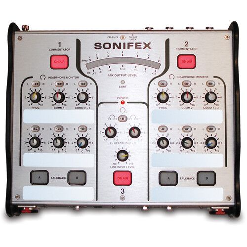  Sonifex CM-CU21 Commentator Unit with 2 Commentator Positions & 1 Guest Position