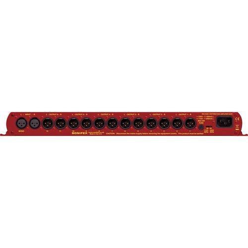  Sonifex RB-DA6G 6-Way Stereo Distribution Amplifier with Output Gain Control (1 RU)