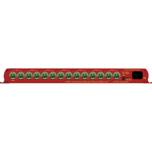  Sonifex RB-DA6P 6-Way Stereo Distribution Amplifier with Phoenix Connectors (1 RU)